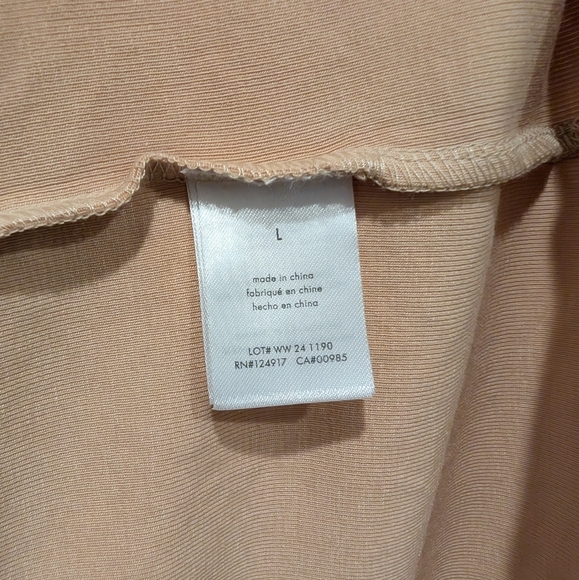 Weworewhat Boat Neck Midi Beige Classic Elegant Dress Size Large - Picture 10 of 12